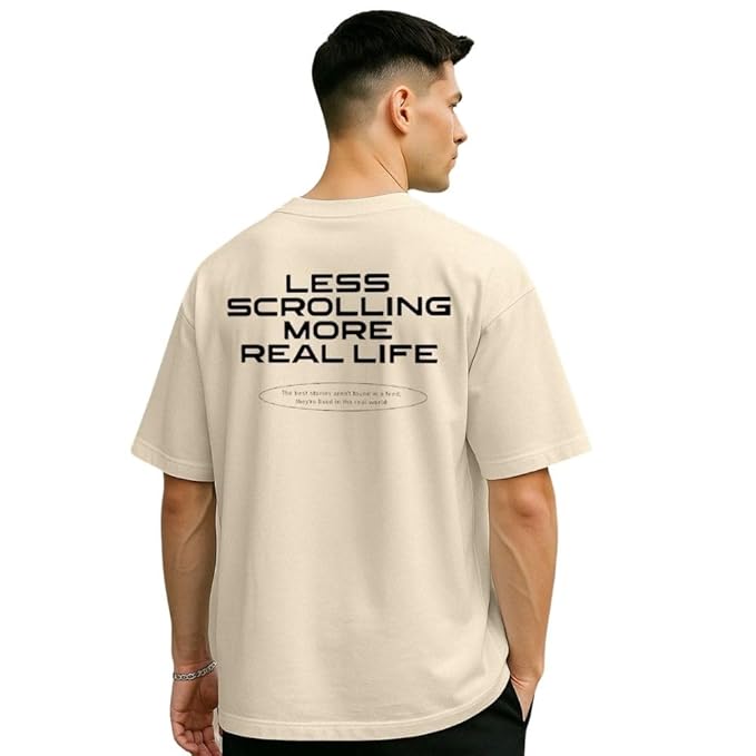 NOBERO Men's Cotton Oversized Fit Graphic Print T-Shirt Clothing T-Shirts