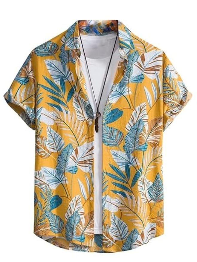 Leriya Fashion Men's Rayon Shirt - Summer Button Down Shirts | Half Sleeve Printed |Formal |Casual Stylish Shirt's for Man Clothing Shirts