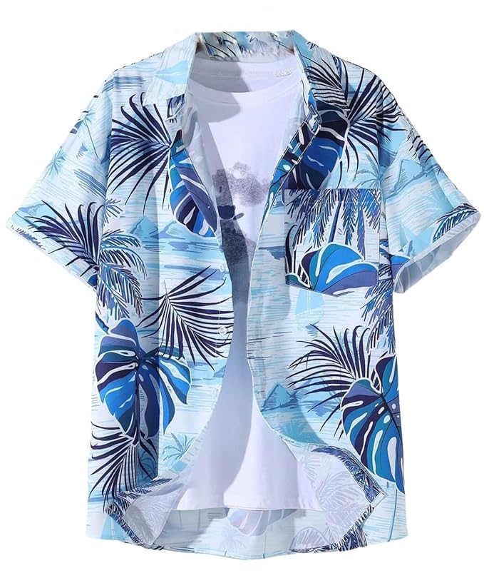 OM SAI LATEST CREATION Men's Casual Cotton Shirt – Button Down Summer Shirt for Men | Lightweight Textured Fabric | Perfect for Daily & Weekend Wear Clothing Shirts