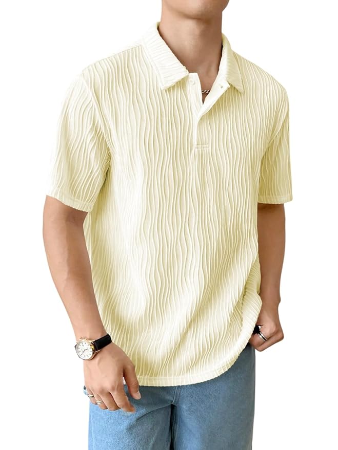 LERIYA FASHION Cotton T-Shirt for Men – Soft Breathable Fabric | Regular Fit Half Sleeve Collar Tee for Summer Casual Wear (Available in Plus Size and Combo Pack of 2) Clothing T-Shirts