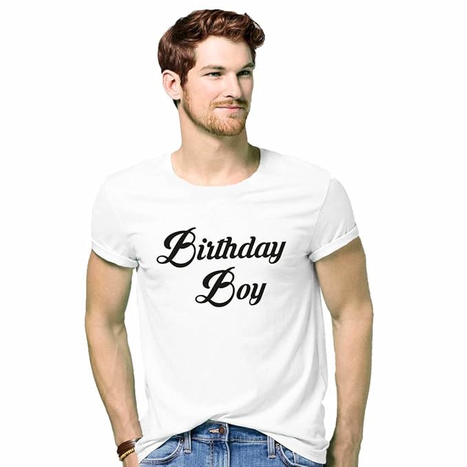 Hangout Hub Cotton Men's Tshirts Birthday Boy Printed Birthday Tshirts Clothing T-Shirts