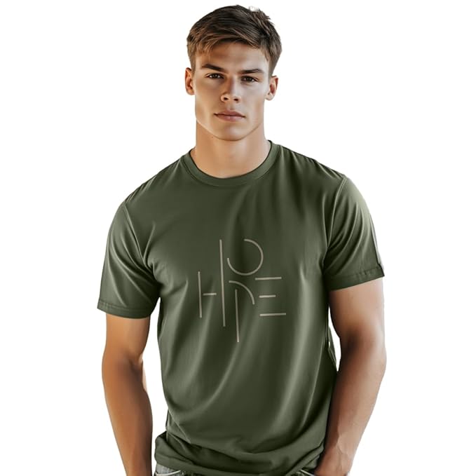 Men's Cotton Regular Fit Typography T-Shirt Clothing T-Shirts