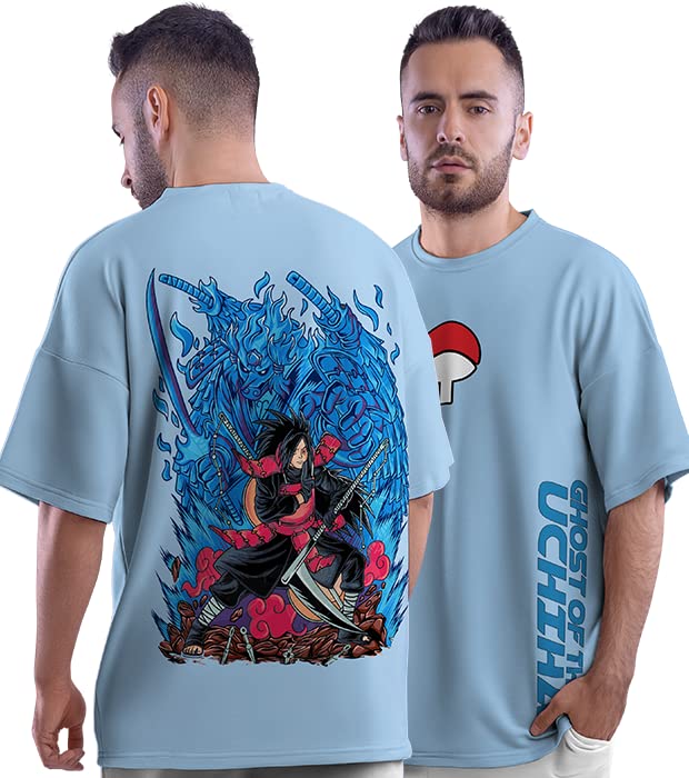crazymonk Naruto Madara Uchiha Anime Oversized T-Shirt Clothing T-Shirts