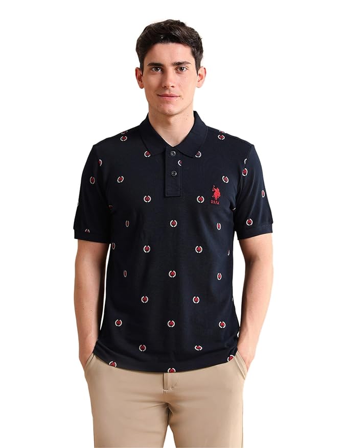 Men's Cotton U.S. POLO ASSN Solid Regular Fit T-Shirt Clothing T-Shirts