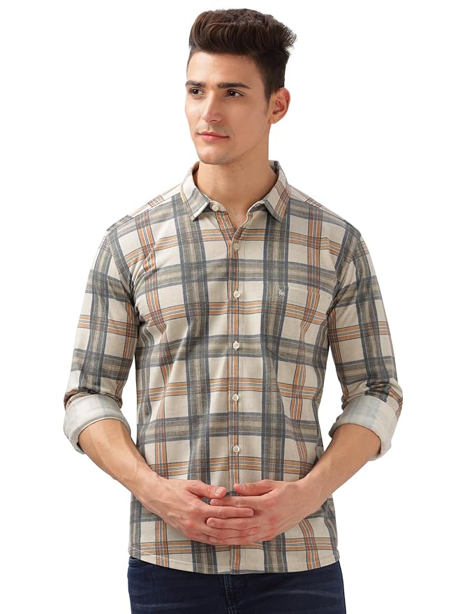 BULLMER Trendy Regular Fit Striped Causal Full Sleeve Shirt for Men. Clothing Shirts