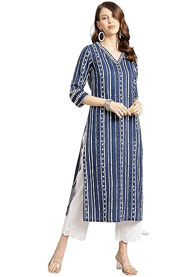 rytras Womens Cotton Straight Fit Printed Kurta Clothing Kurtis