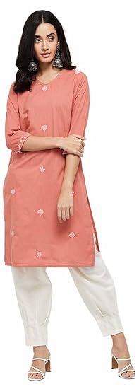 Max Women's Cotton Straight Fit Straight Kurta