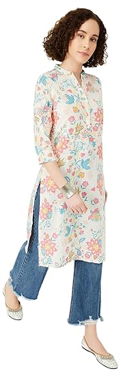 Max Women's Cotton Regular Fit Casual Kurta Clothing Kurtis