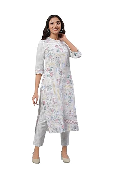 Aurelia Women's Cotton Blend Printed Suit Set