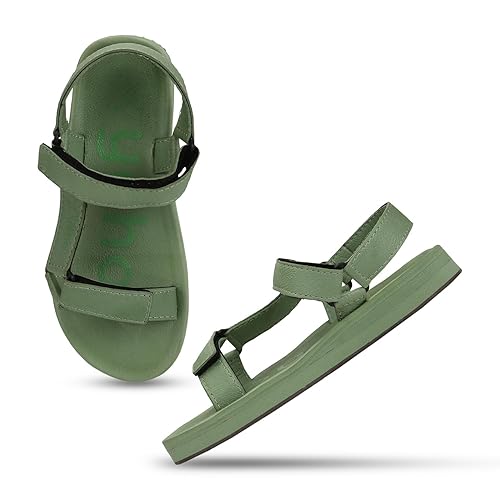 YOHO EVA Sandals for Women | EVA sole | Comfortable cushioned sole with TPR base | Lightweight | Soft skin friendly straps | Adjustable straps | Velcro closure | Vibrant colour options Footwear Sandals