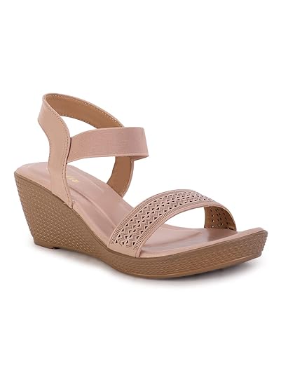 Bata Women ALASKA SANDAL Grey Heels, (6612313) Footwear Sandals