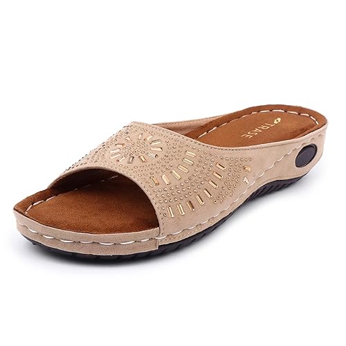 TRASE Women Doctor Ortho Soft Fancy Slippers, Comfortable Sandals For Women, Lightweight Diabetic And Orthopedic Footwear, Ideal For Knee And Foot Pain Relief Footwear Sandals