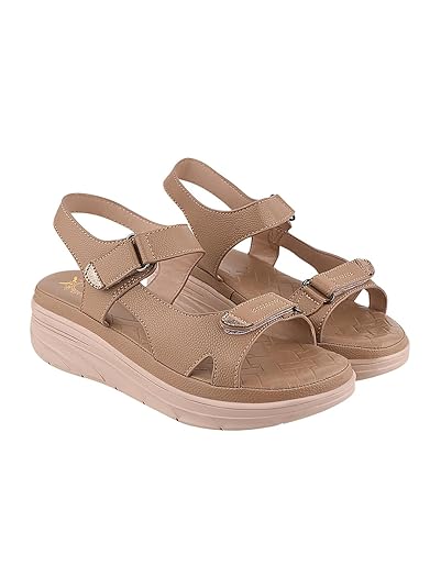 Shoetopia Women’s Comfort Sandals | Lightweight Orthopedic Wedge Sandals with Adjustable Straps & Cushioned Sole for Casual Daily Footwear Footwear Sandals