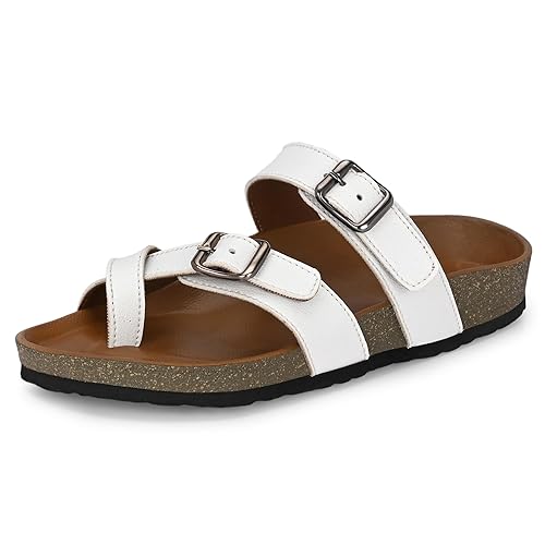 Centrino Women’s Berkin-Style Slip-On Sandals | Open Toe Design | Soft PU Footbed | Lightweight & Comfortable | Arch Support | On-Grip Sole | Casual Outdoor Wear (7693) Footwear Sandals