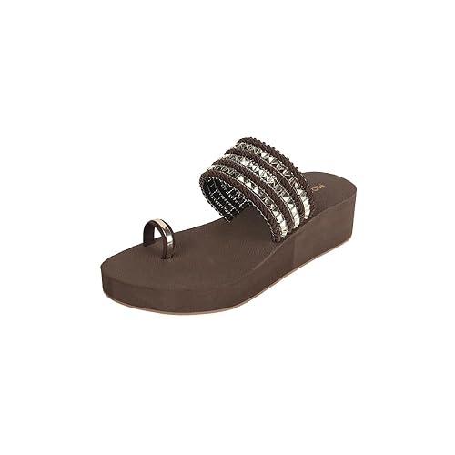 Mochi Women Wedge Heel Slip-on Fashion Sandal