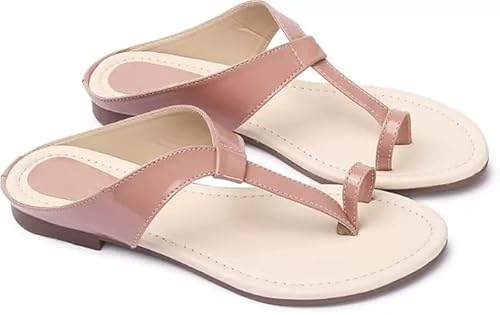 Women’s Toe Ring Sandals – Elegant Ruched Strap Design, Ideal for Party, Festive & Casual Wear