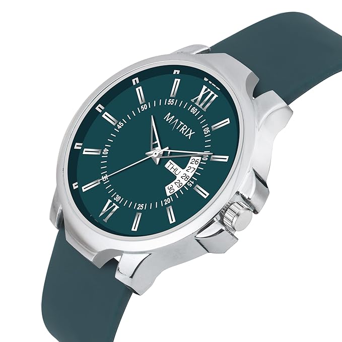 Matrix Antique 2.0 Day & Date Softest Silicone Strap Analog Watch for Men & Boys Accessories Watches