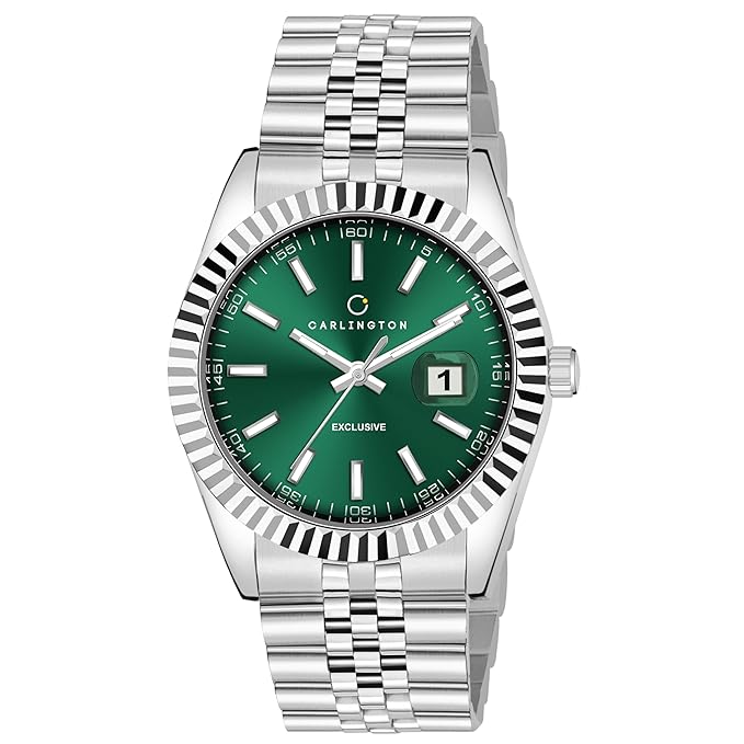 Carlington Analog Men's Watch with Stainless Steel Chain Strap, Multi-Color Dial Options, Premium Gift Watch for Men – Stylish Casual & Formal Wrist Watch - CT 8811 Accessories Watches