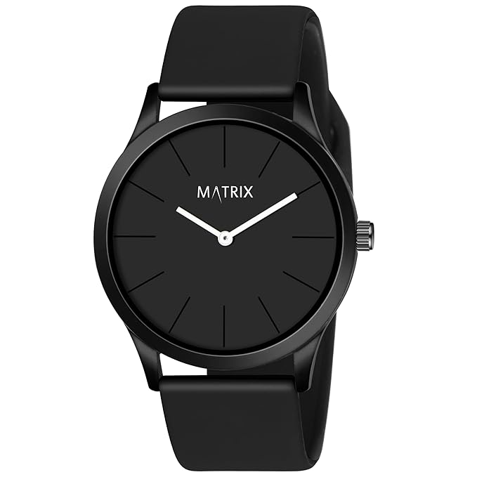 Matrix Minimalist Dial with Softest Silicone Strap Analog Wrist Watch for Men & Boys Accessories Watches
