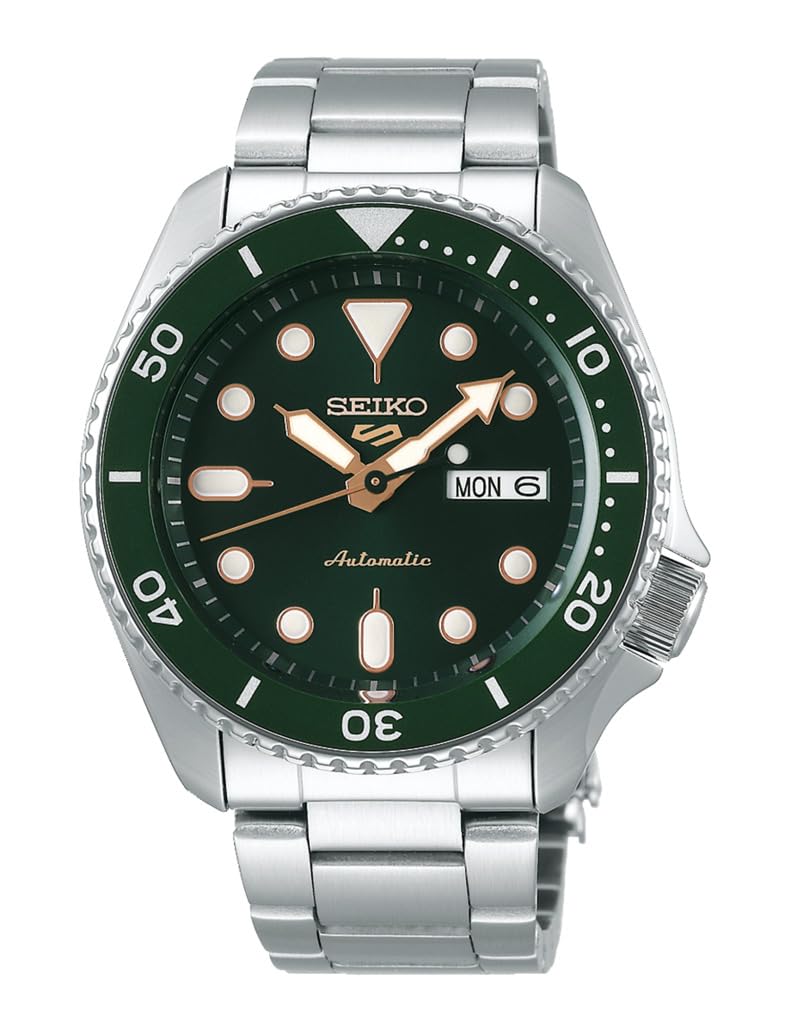 Seiko Stainless Steel Analog Green Dial Men Watch-Srpd63K1, Bandcolor-Silver Accessories Watches