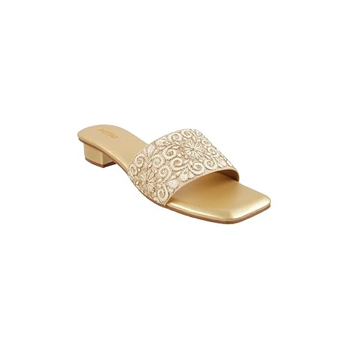 Metro Women’s Elegant Woven Heel Slides Footwear Sandals