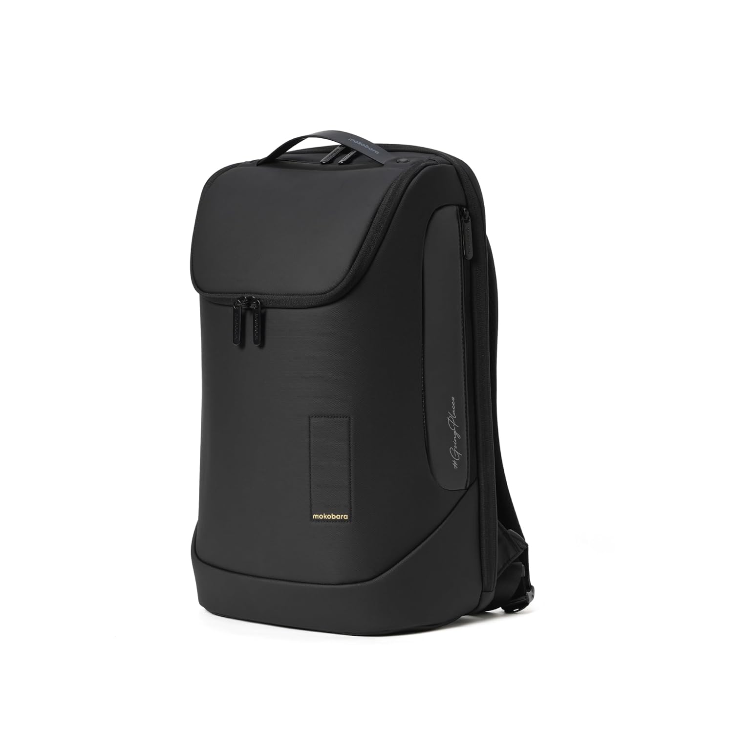MOKOBARA Transit Backpack | Fits Laptop Up To 16 Inch, 30L Capacity, Water-Resistant Polyester, Vegan Leather Trims | Black,Money Moves - 2.0 Accessories Bags