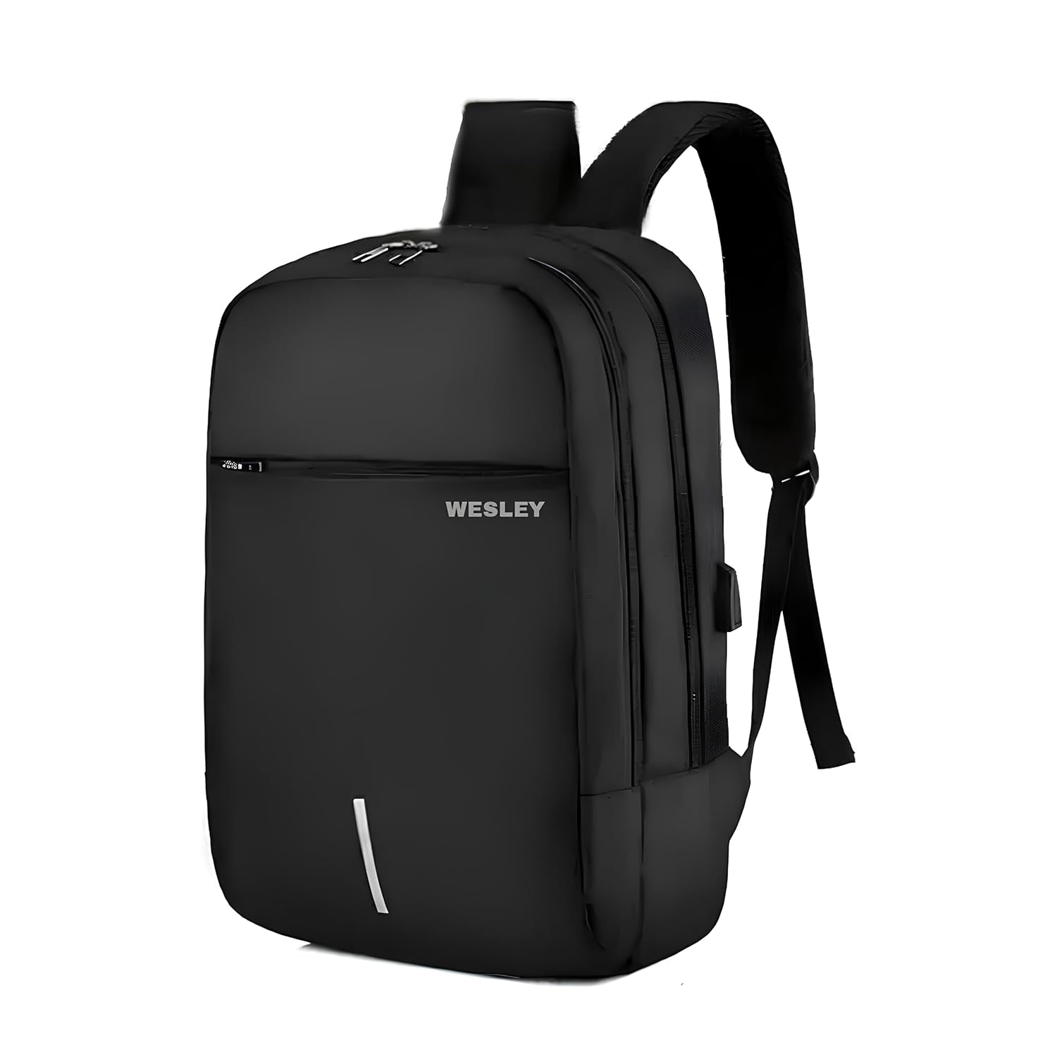 Wesley Zeus Usb charging Travel Laptop Backpack with 15.6 inch Laptop Compartment business/Office/School/college/Travel/Gifting Bag for men and women (Black) Accessories Bags