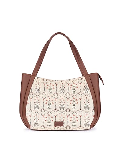 ZOUK Jute Handcrafted Vegan Leather Women's Shoulder Luna Handbags Accessories Bags
