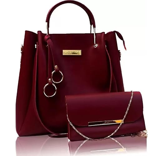 Fortify Style Leatherette Latest Handbags For Women's Ladies Combo Of 2 Accessories Bags