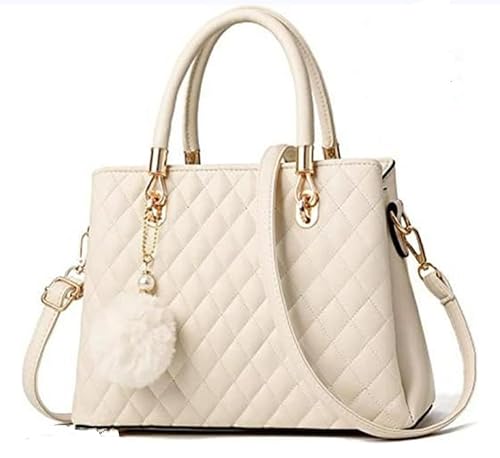 women's pu leather handbag shoulder bag hand held bag with long strap queen collection simple sober and stylish (HB5) Accessories Bags