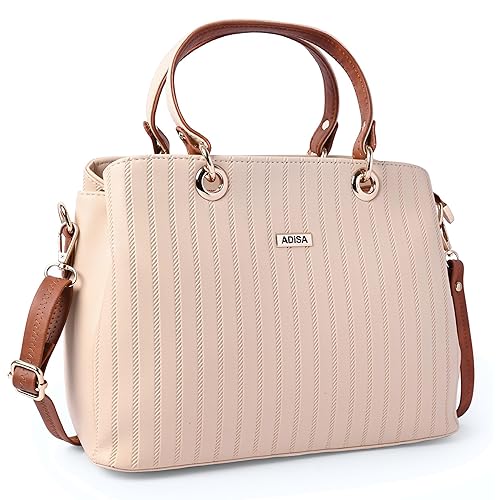 ADISA texture stripes handbag shoulder bag for women and girls with sling belt Accessories Bags
