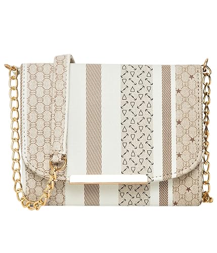 ADISA Women Girls Stripes Checks Cross Body Sling Bag Accessories Bags