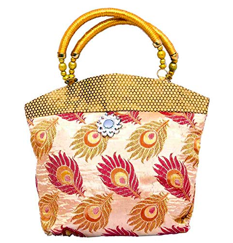 Cotton Traditional Handbag Rajasthani Handbag Purse For Women Cream Accessories Bags