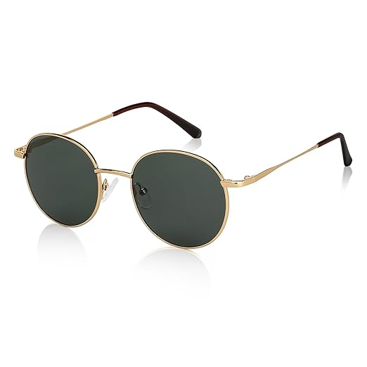 VINCENT CHASE EYEWEAR By Lenskart | Full Rim Round Sunglasses| Polarized And 100% UV Protected | Men & Women | Medium | VC S13112 Accessories Sunglasses
