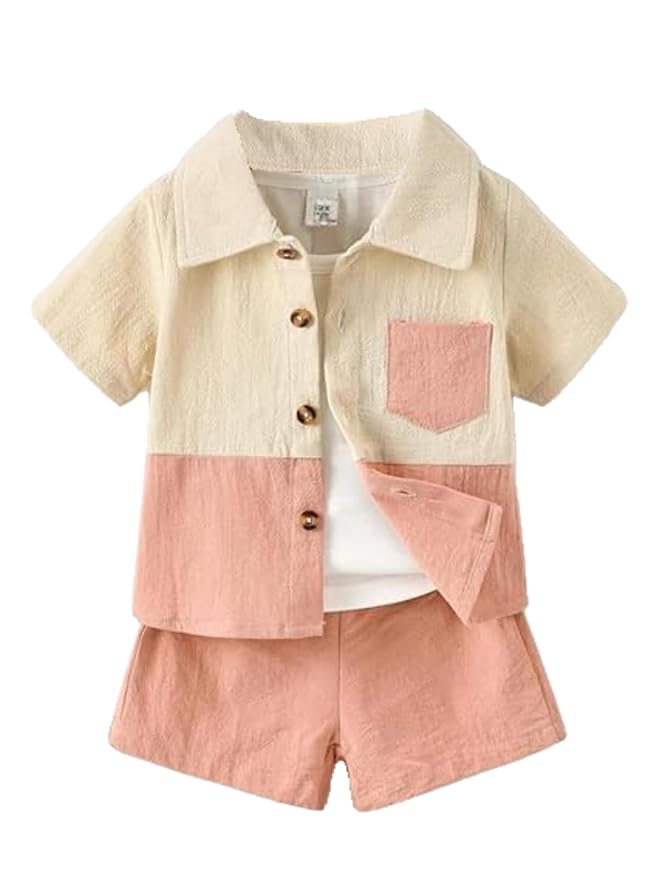URBAN OX Stylish Boys Co ords Dress Set | Printed Shirts and Shorts for Kids Clothes Clothing Shirts