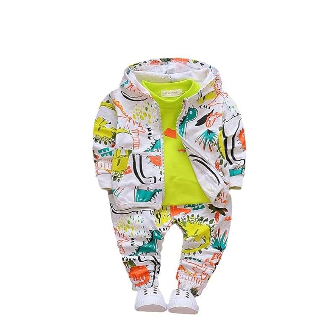 Boys Cotton Printed Hoodie Sweatshirt with Joggers in Clothing Set Clothing Hoodies
