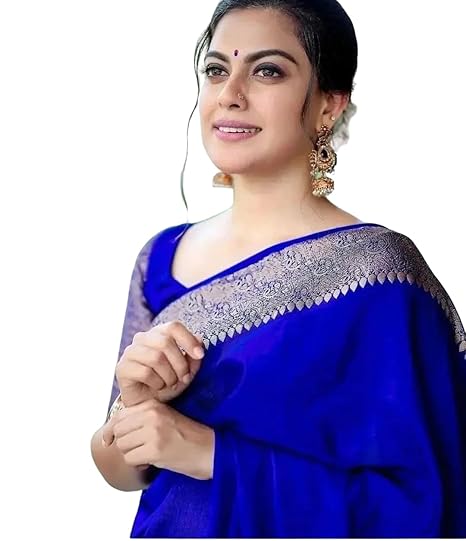 C J Enterprise Women's Soft Pure Kanjivaram Silk Saree For Wedding Banarasi Cotton Sari With Blouse Piece (Yatri-51) Clothing Sarees