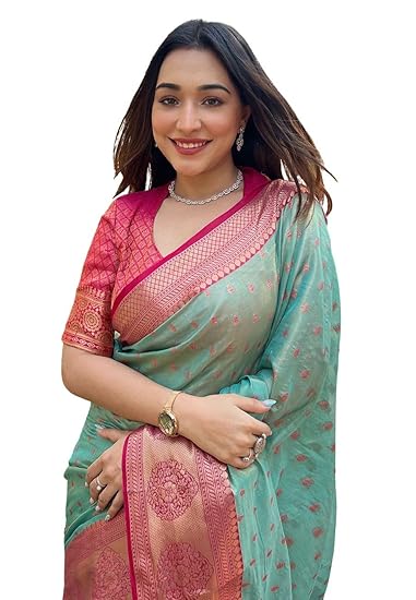 SGF11 Women's Kanjivaram Designer Soft Silk Sarees With Blouse Piece Clothing Sarees