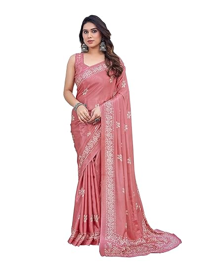 Yashika Women's Elegant Malgudi Art Silk Saree with Blouse Material I Sarees For Woman I Sari Clothing Sarees