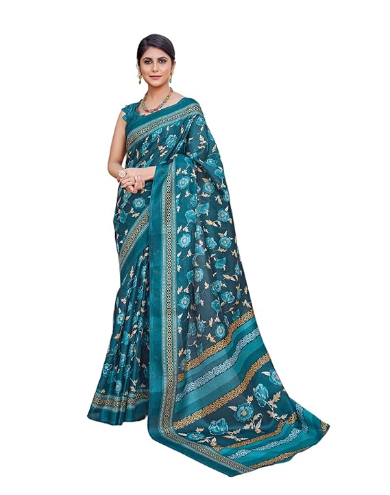 Yashika Women's Printed Trendy Art Silk Saree with Blouse Material||AZ-YS-P1-GULZAR-Parent Clothing Sarees