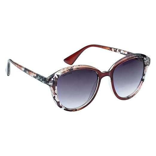 Fastrack Grey Oval 100% UV protected Sunglasses for Women Accessories Sunglasses