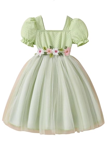 TAGAS Girl's Net KD-397 Knee-Length Dress