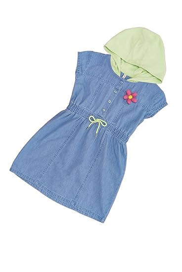 Pantaloons Junior Girls Fit and Flare Cotton Classic Above The Knee Dress Clothing Dresses