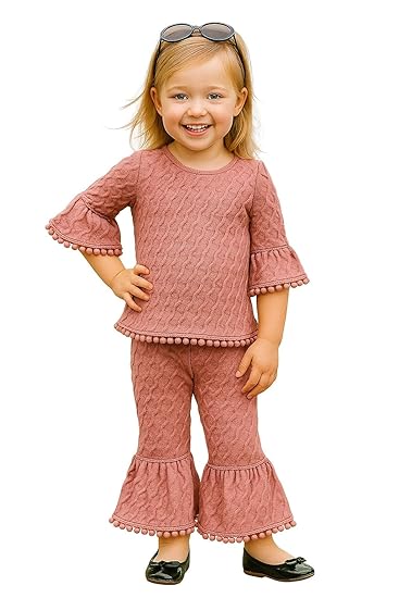 A.T.U.N. (ALL THINGS UBER NICE) Girls Printed Top and Pants Set | Casual & Trendy Co-ord Set for Kids