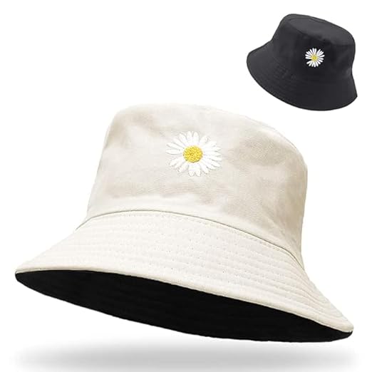Tonity Women Bucket Hat Foldable Cotton Sun Beach Hat Fisherman Hat Casual Outdoor Cap Lovely Bomber Hats for Women Men Boy Girl, Multi-Colour, Free Size (Pack of 1) Grey Accessories Hats