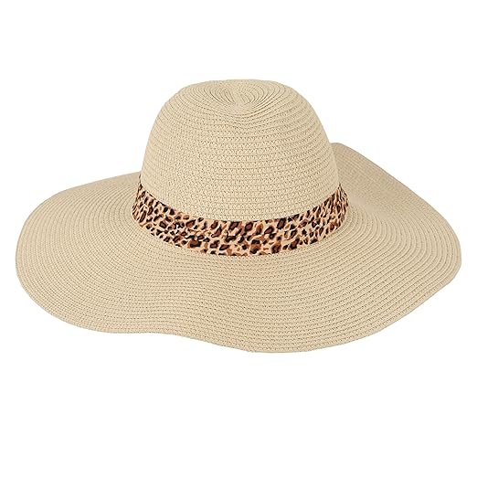 FabSeasons Chic Foldable Women's Sun Hat - Stylish Wide Brim Beach Cap for Summer Sun Protection - Packable and Versatile! for Poolside Lounging or Beach Escapes - Fashionable Yet Functional Headwear Accessories Hats