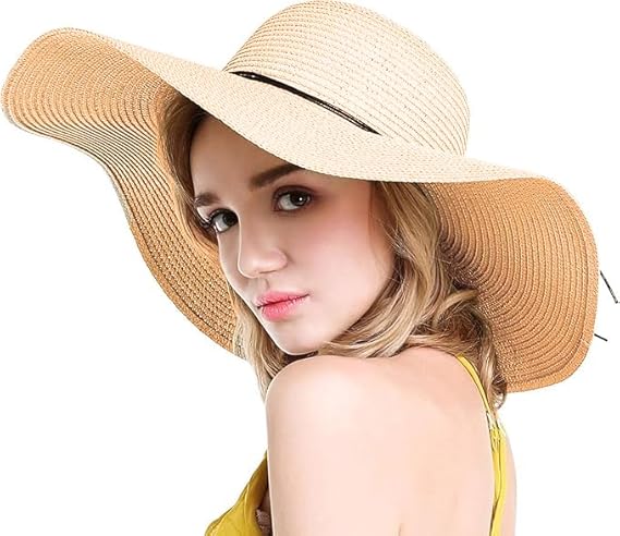 Summer Brim Floppy Straw Beach Hats for Women Accessories Hats