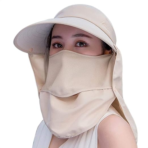 GUSTAVE® Unisex Summer Hats with Detachable Flaps, Sun Hats for Women, Sun Protection Cap for Women, for Gardening, Beach, Boating, Fishing Accessories Hats