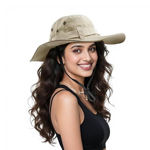 Wide Brim Sun Hats for Women and Men – UPF 50+ Foldable Bucket Hat, Lightweight Summer Caps for Outdoor Safari, Fishing, Hiking, Camping, Beach & Garden Adventures Khaki Accessories Hats