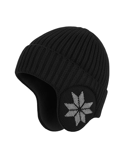 Infispace Woolen Winter Cap Beanie Earmuff Hat with Super Warm Thermal Lining | Skull Cap Garam Topaa for Men and Women